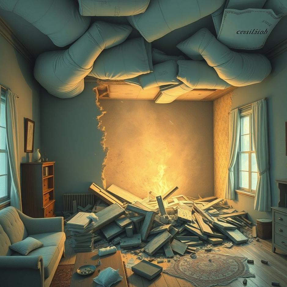 Dream : Seeing a room in the house being demolished in a dream