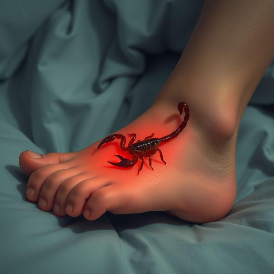 Dream : Seeing a scorpion sting on the left foot in a dream