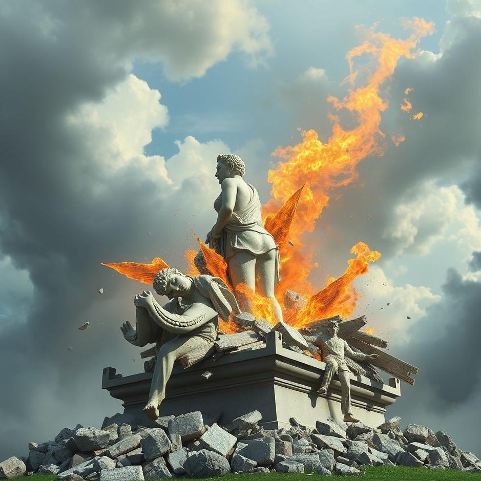 Dream : Seeing a statue being destroyed in a dream