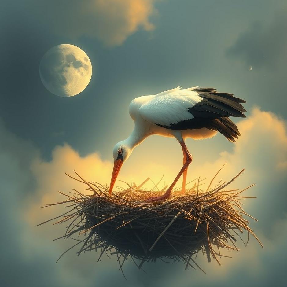 Dream : Seeing a stork making a nest in a dream