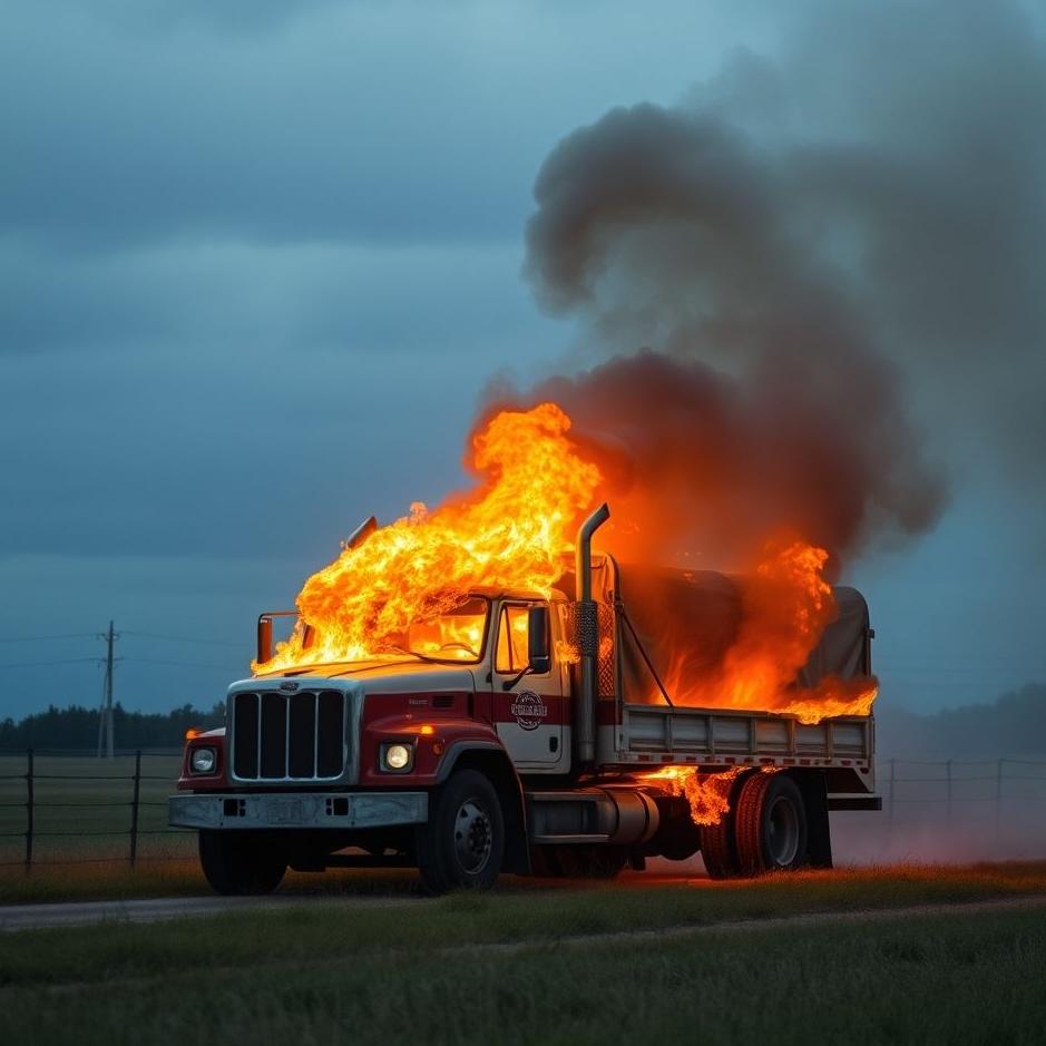 Dream : Seeing a truck burning in a dream