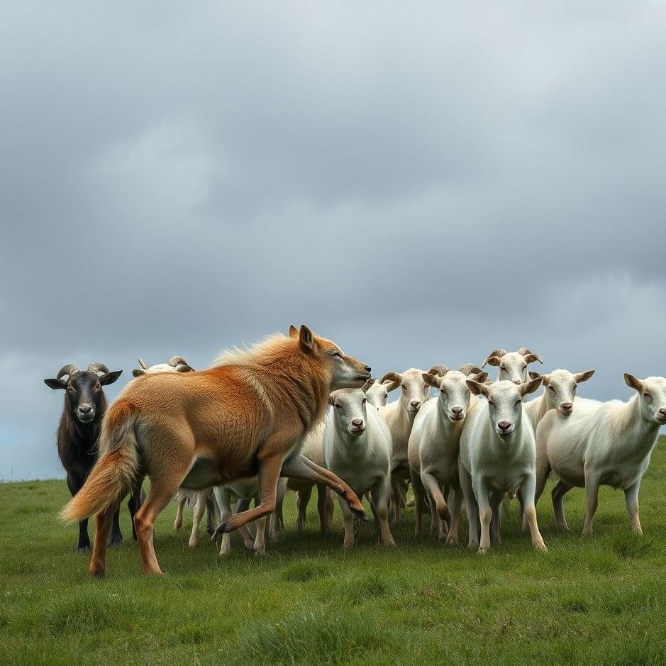 Dream : Seeing a wolf attacking a herd of goats in a dream