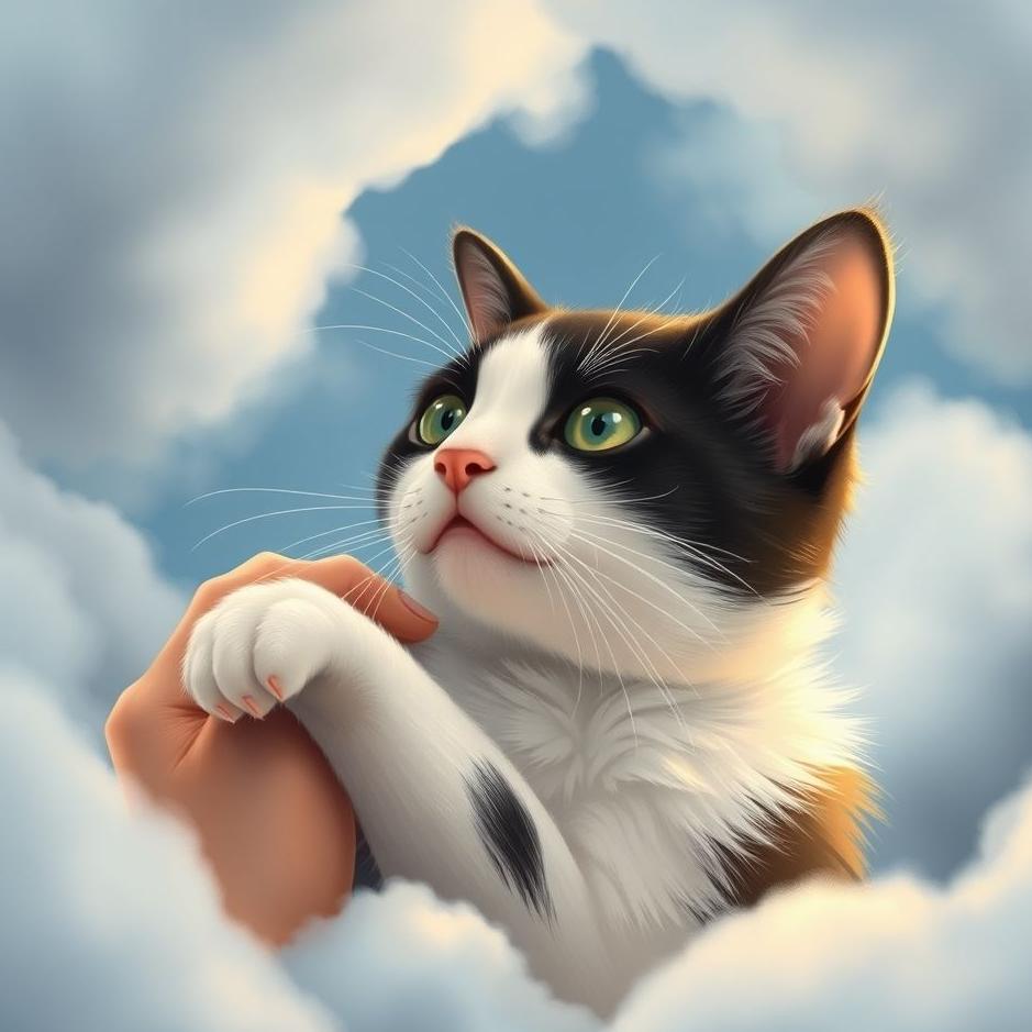 Dream : Seeing adopting a black and white cat in a dream