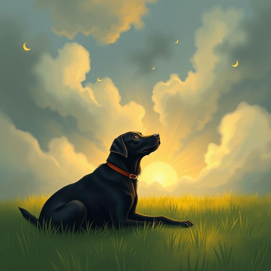 Dream : Seeing adopting a black dog in a dream