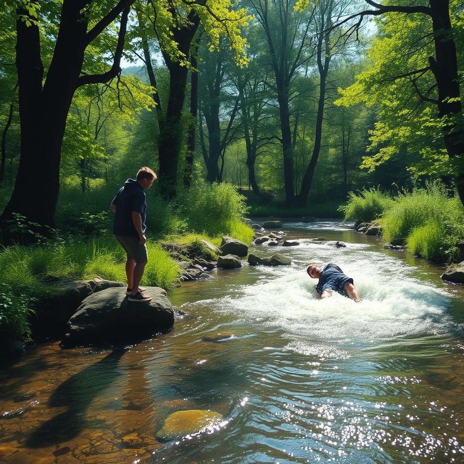 Dream : Seeing an accident and fall into a stream in a dream