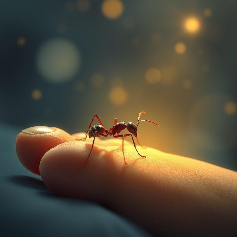 Dream : Seeing an ant biting your foot in a dream