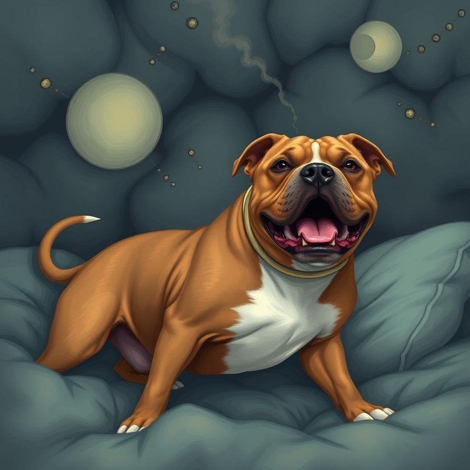 Dream : Seeing being afraid of a pitbull in a dream