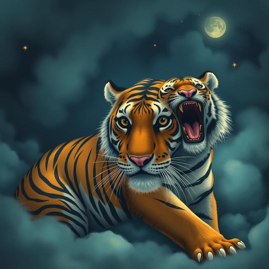 Dream : Seeing being afraid of a tiger in a dream