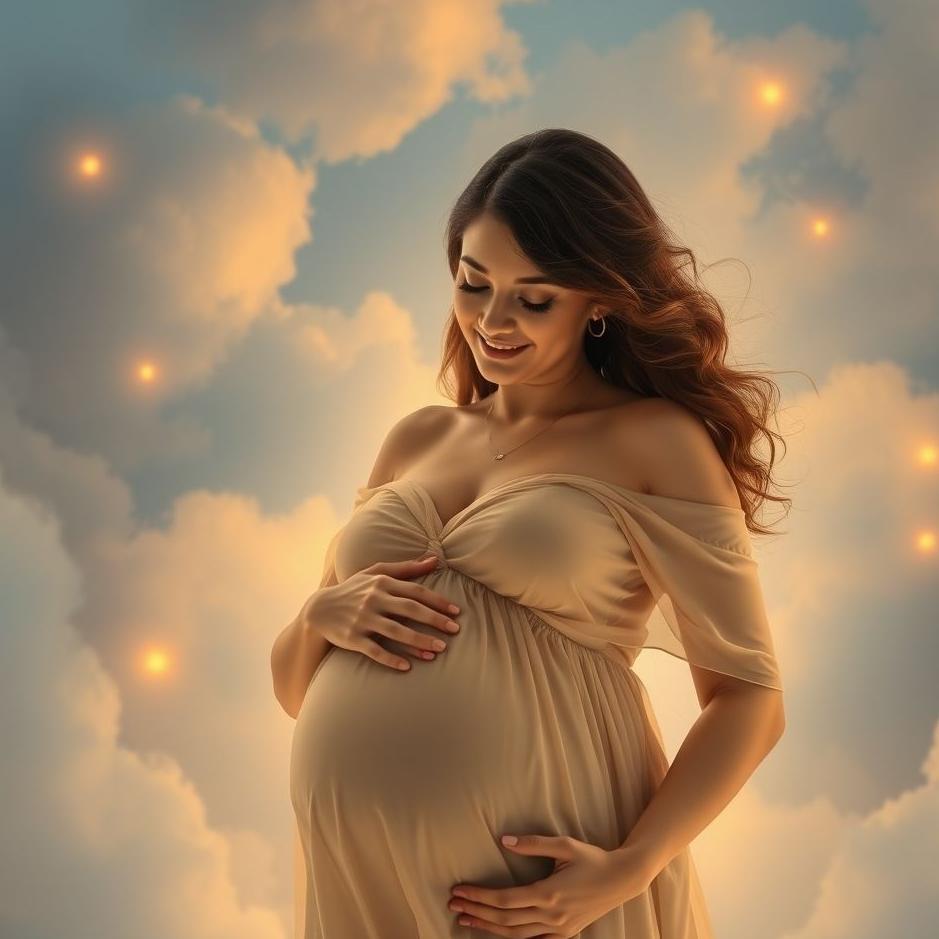 Dream : Seeing being pregnant and happy in a dream