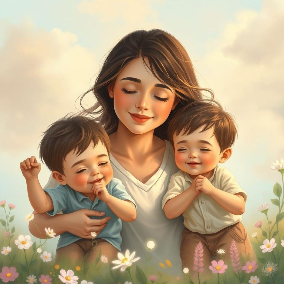 Dream : Seeing being the mother of two boys in a dream