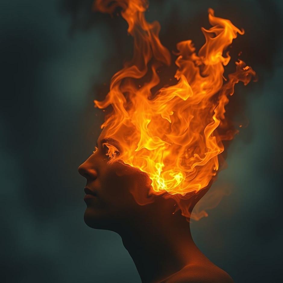 Dream : Seeing burning a human head in a dream
