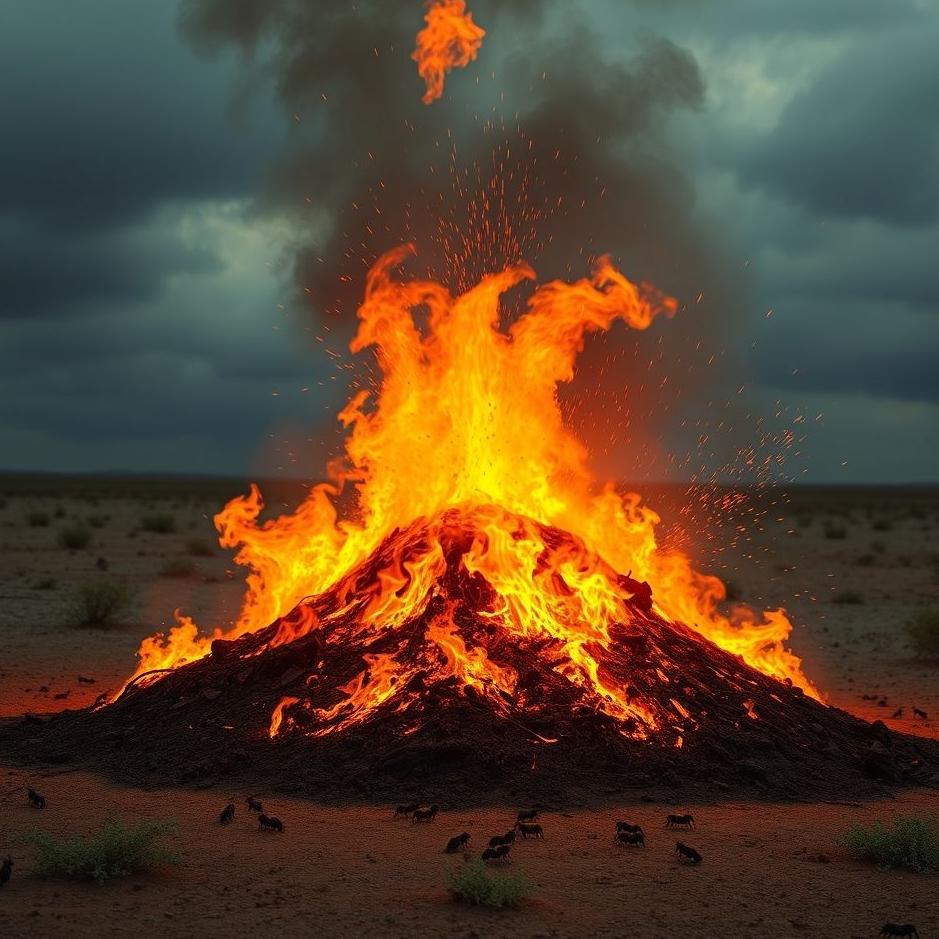 Dream : Seeing burning an anthill in a dream