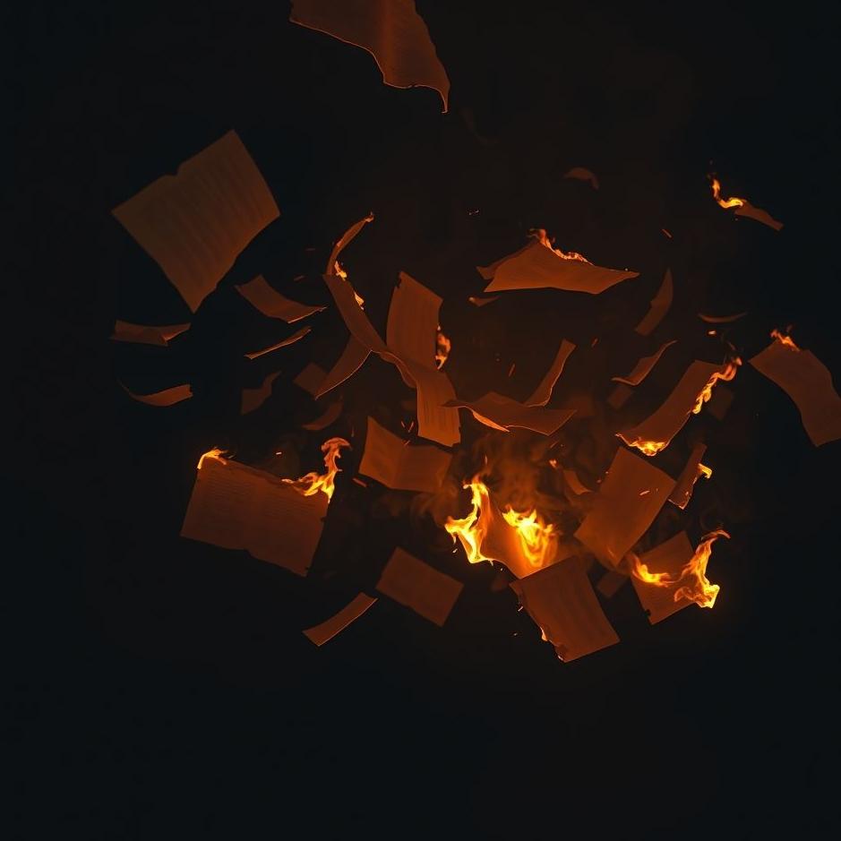 Dream : Seeing burning documents in a dream