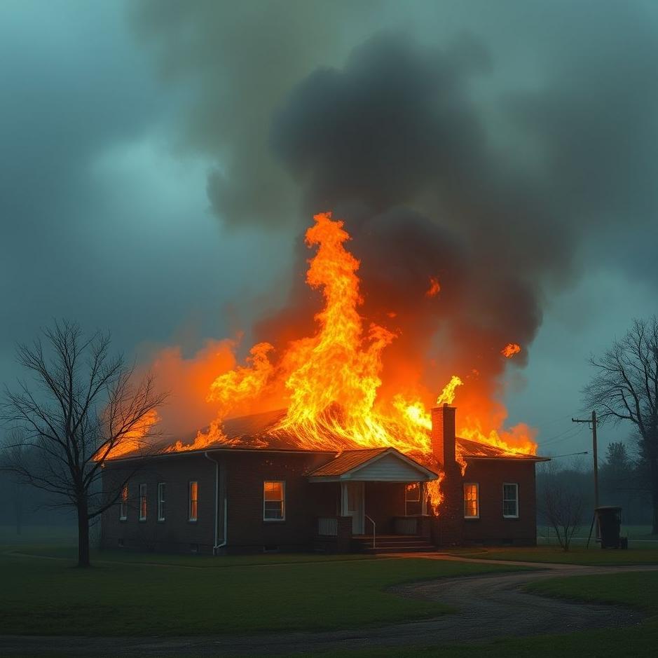 Dream : Seeing burning down a school in a dream