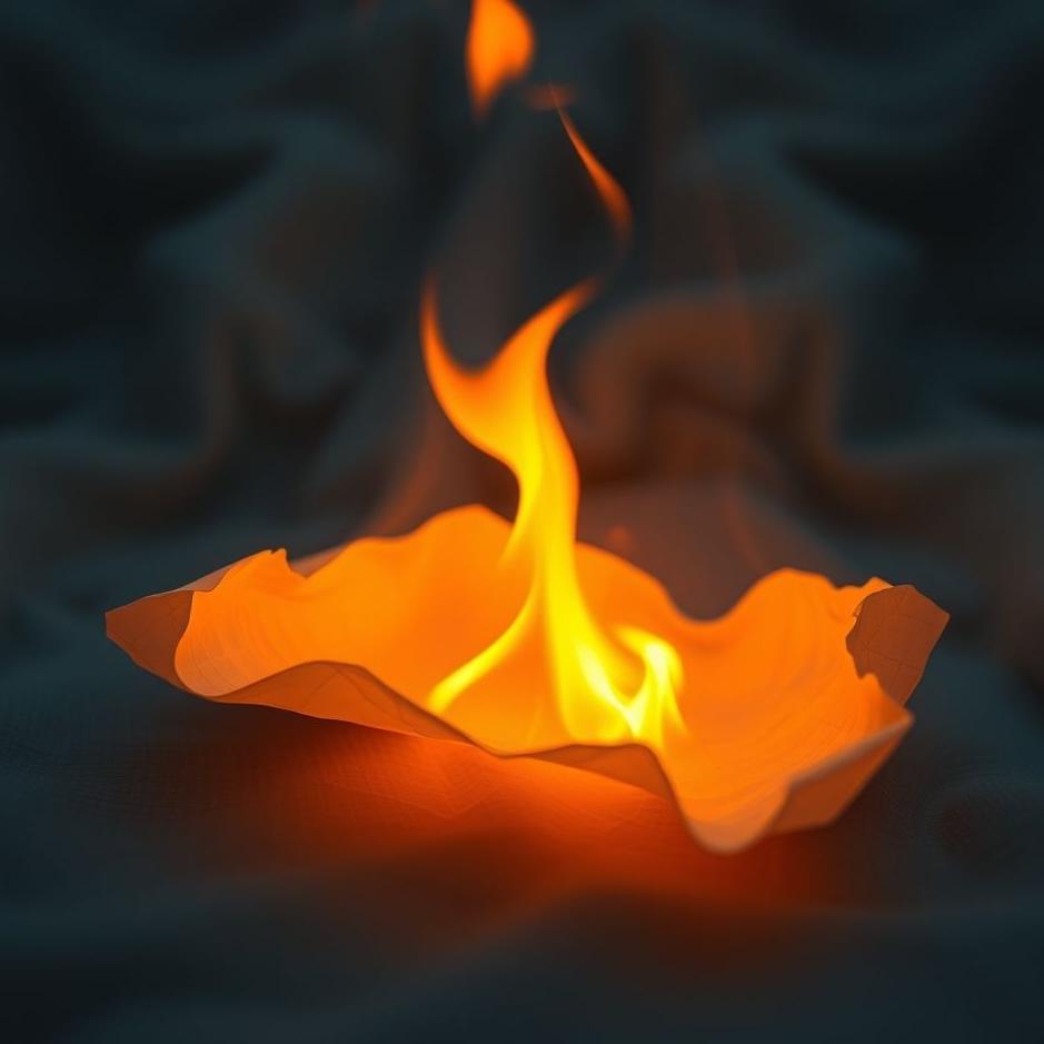 Dream : Seeing burning paper in a dream