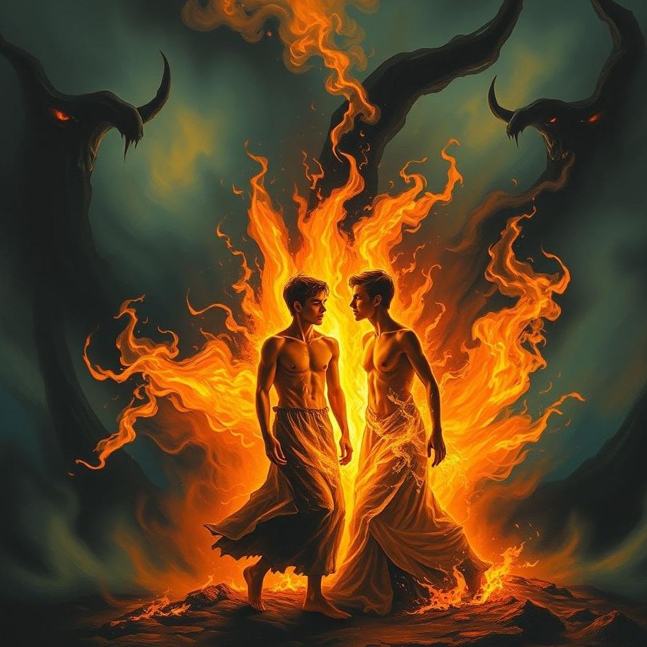 Dream : Seeing burning two people in a dream