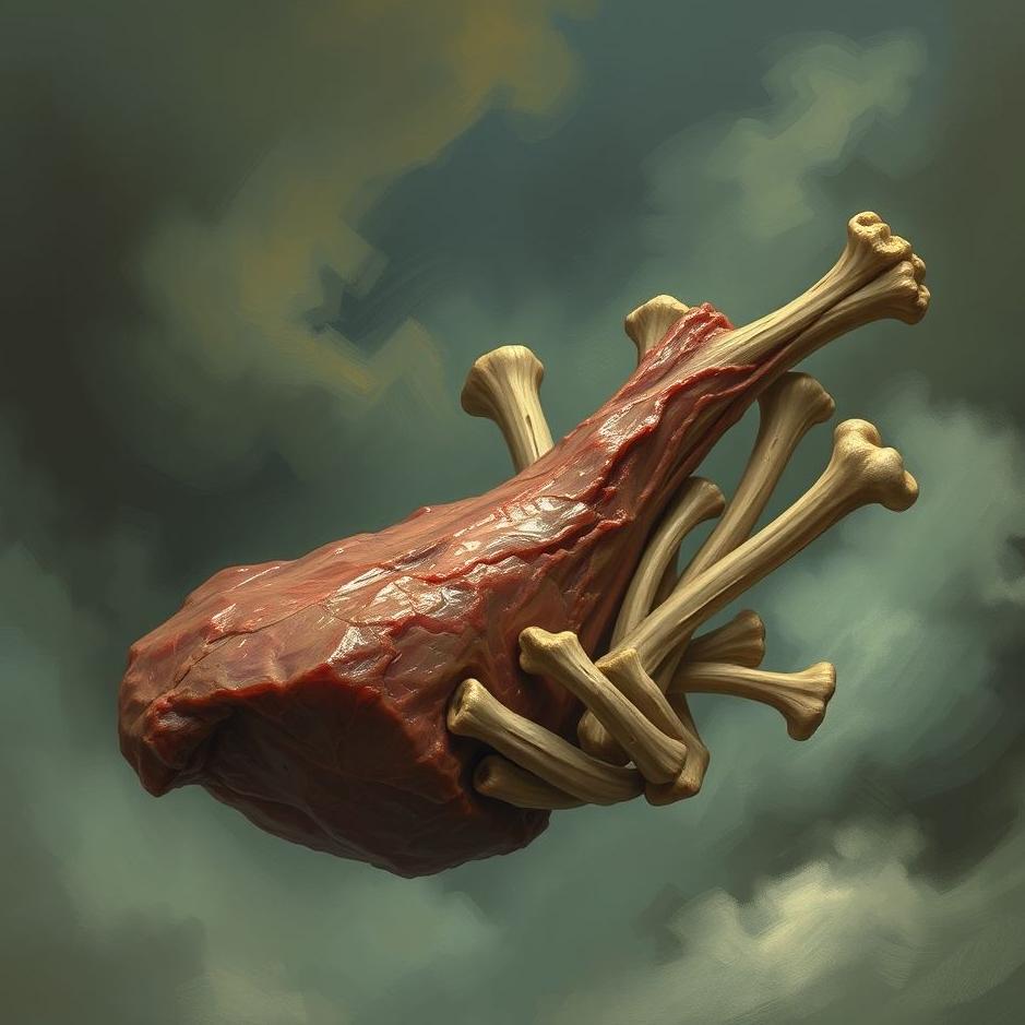 Dream : Seeing carrying meat with bones in a dream