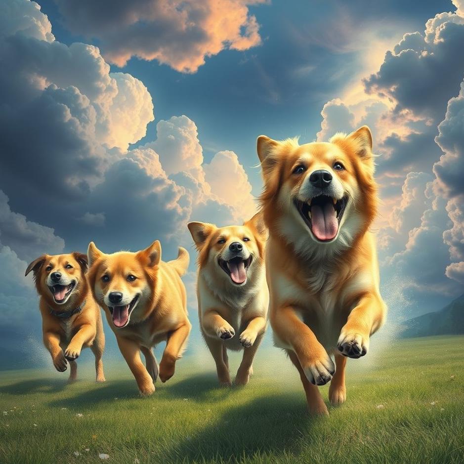 Dream : Seeing dogs running at you in a dream