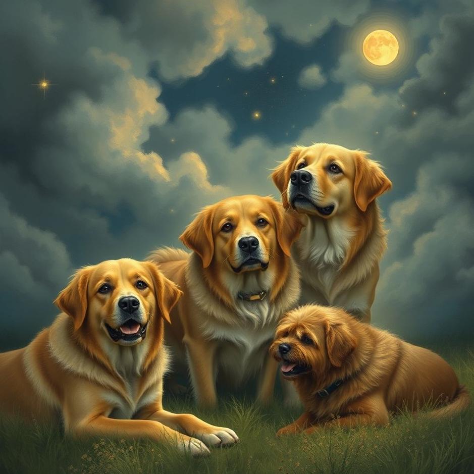 Dream : Seeing dogs surrounding you in a dream