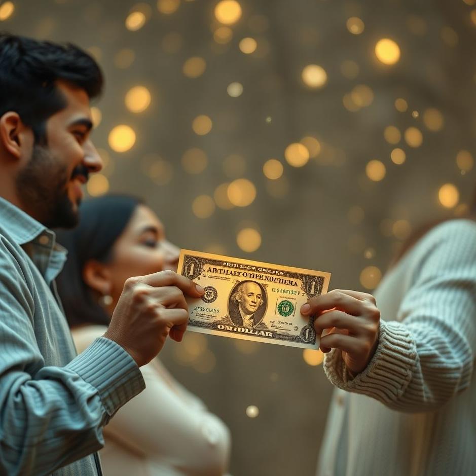 Dream : Seeing giving paper money to your lover in a dream