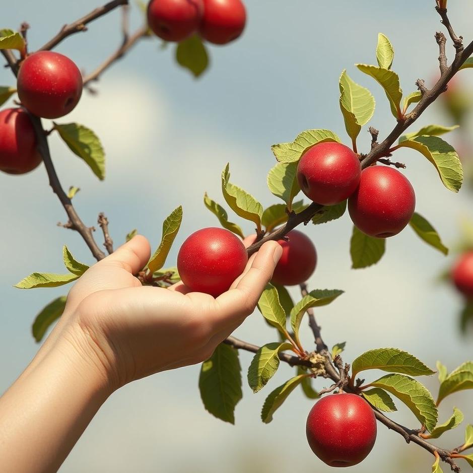 Dream : Seeing giving red plums in a dream