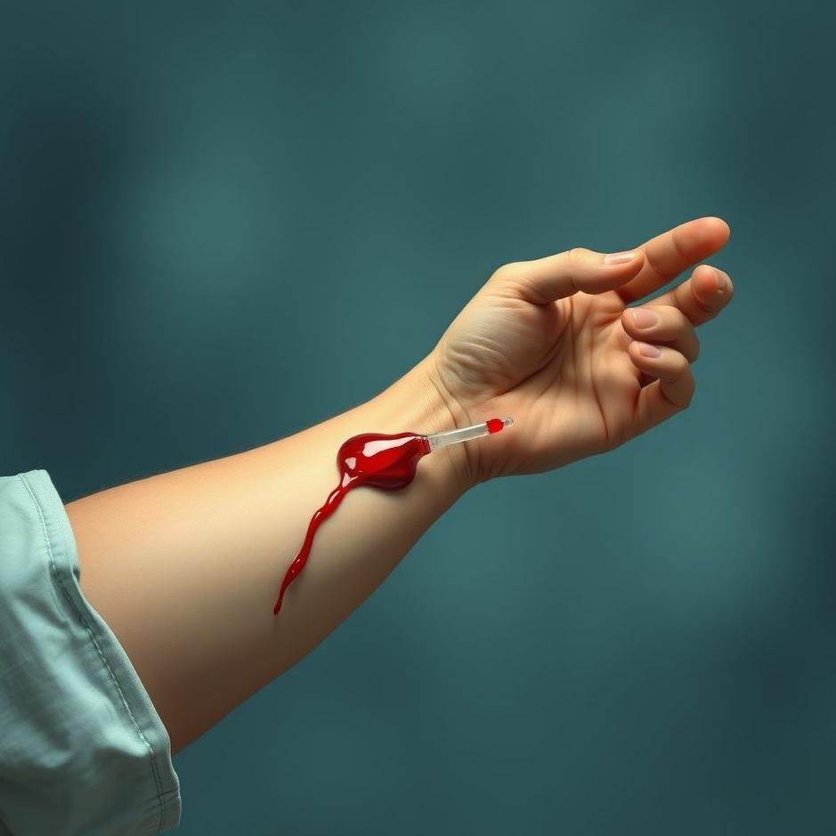 Dream : Seeing having blood drawn from the left arm in a dream