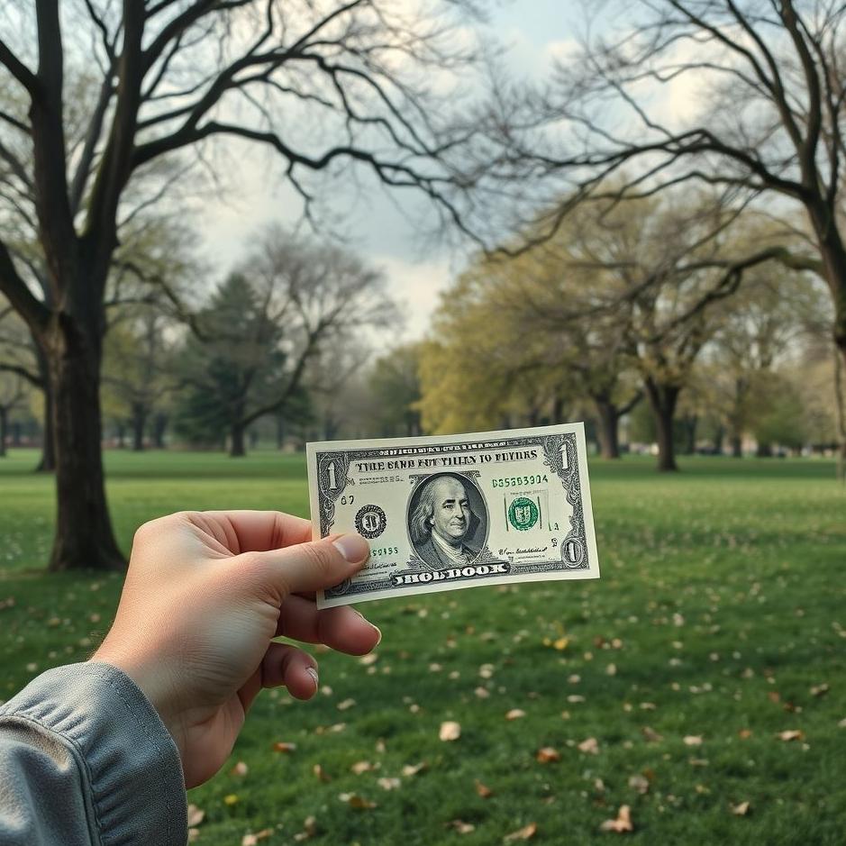 Dream : Seeing money in a park in a dream