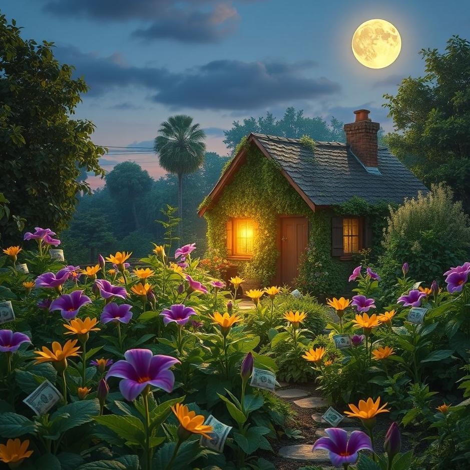 Dream : Seeing money in the garden of the house in a dream