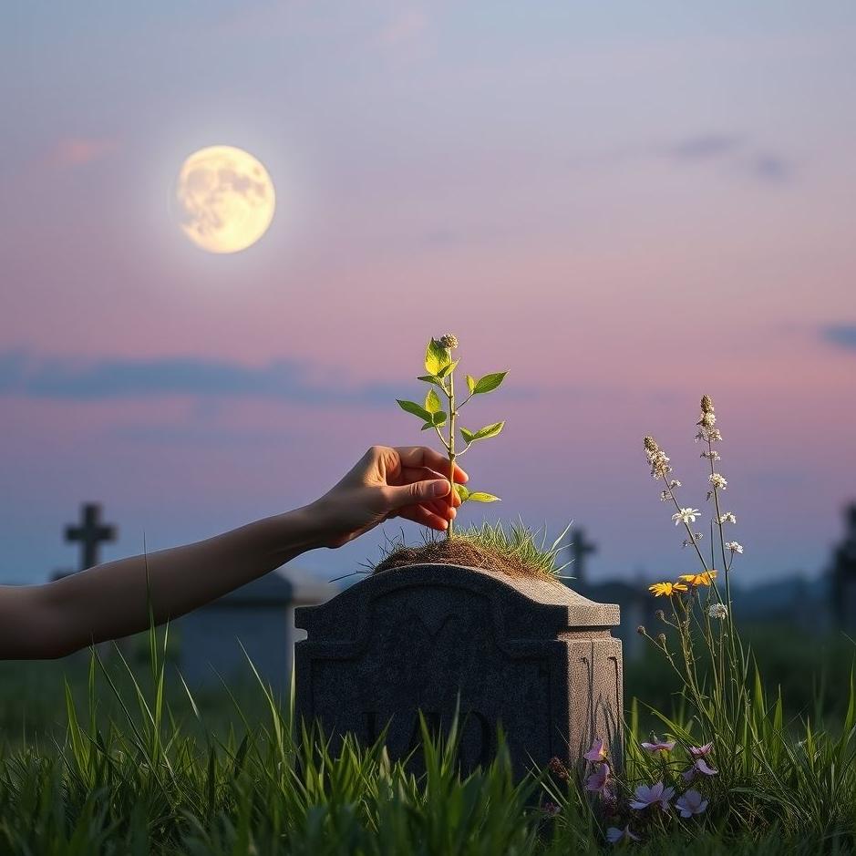 Dream : Seeing planting a tree on a grave in a dream