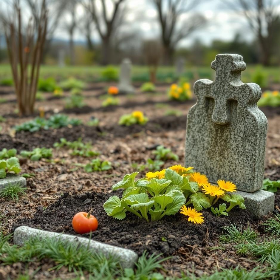 Dream : Seeing planting vegetables on a grave in a dream