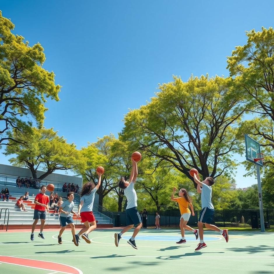 Dream : Seeing playing basketball at school in a dream