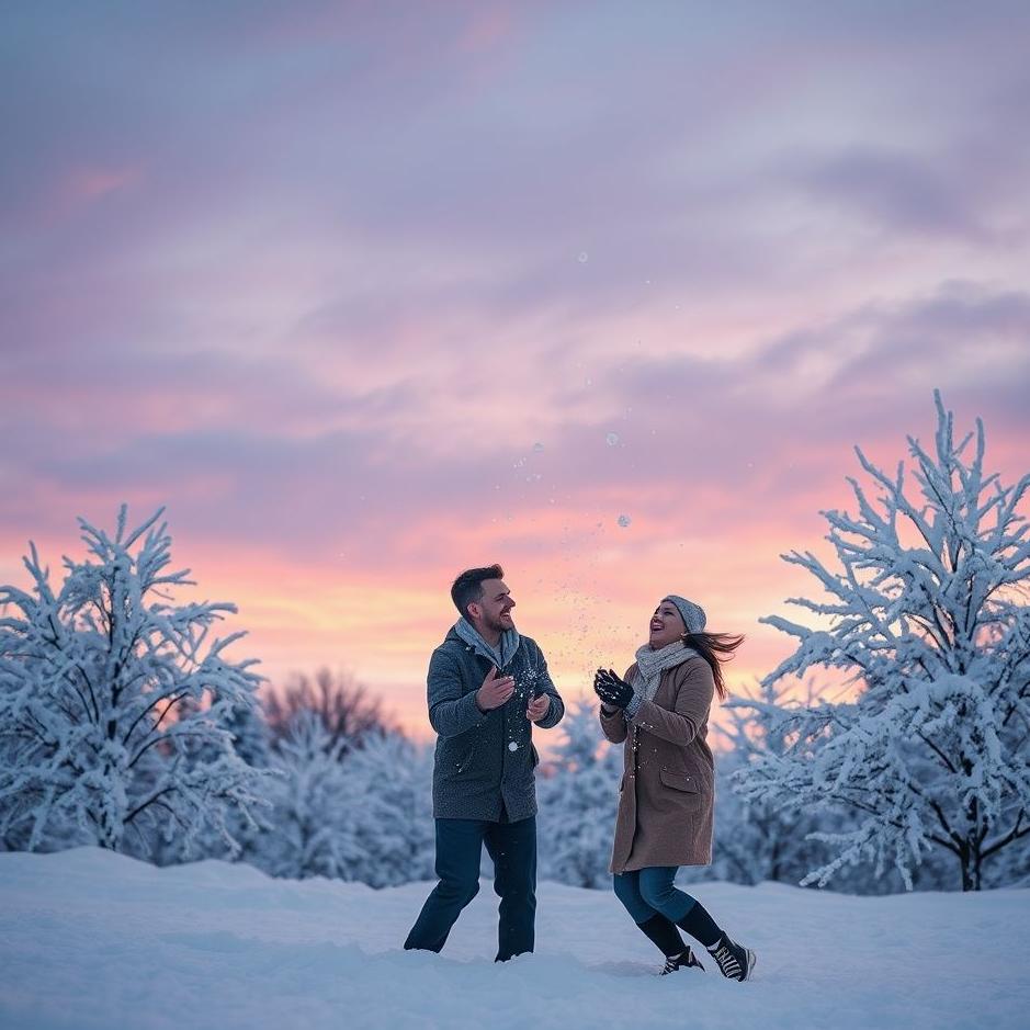 Dream : Seeing playing snowballs with your spouse in your dream