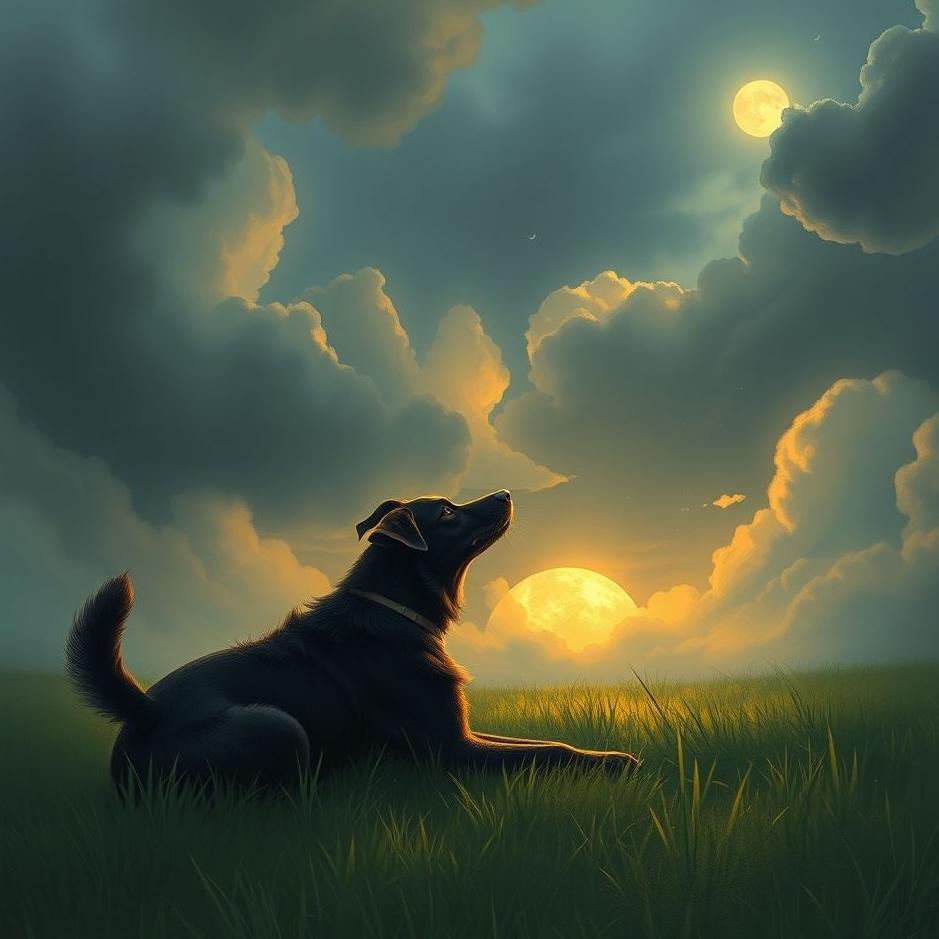 Dream : Seeing playing with a black dog in a dream