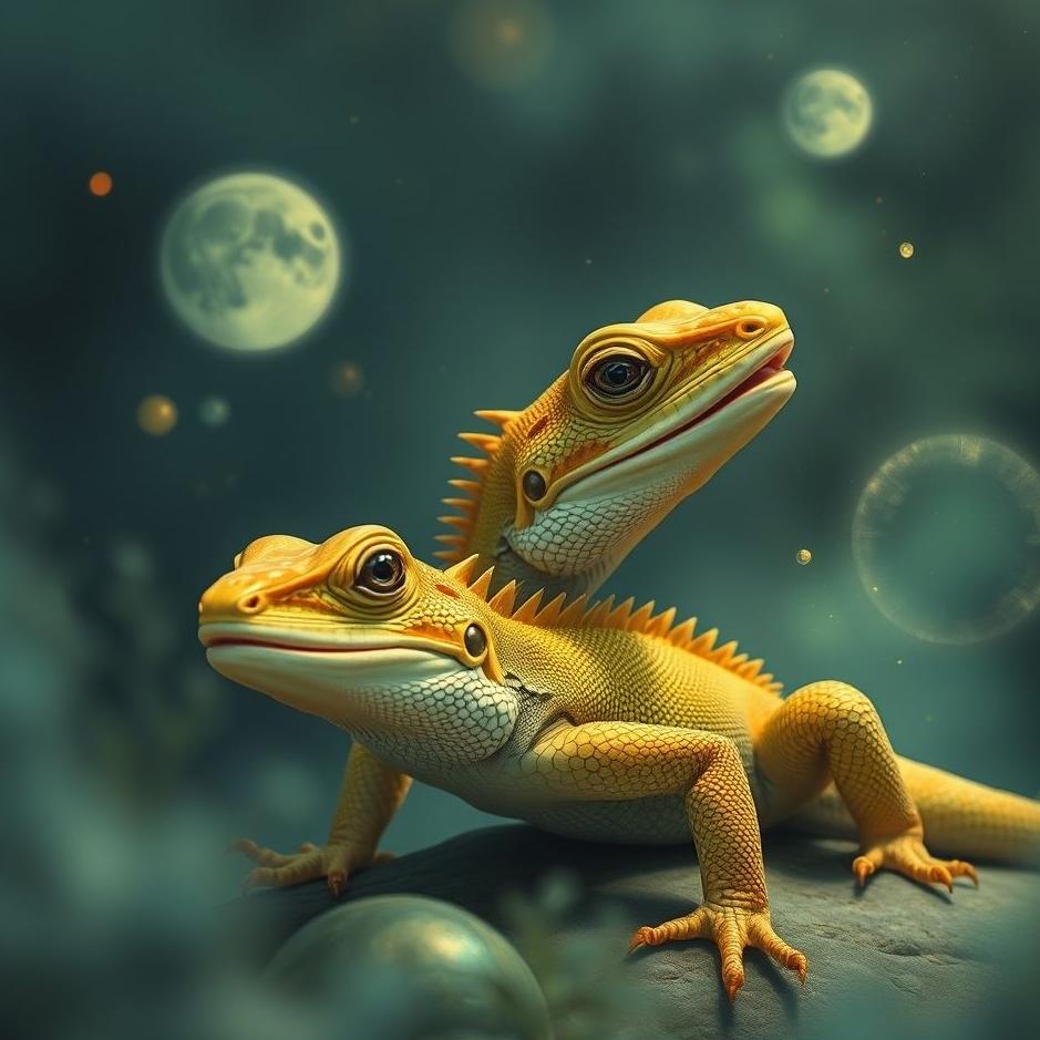 Dream : Seeing playing with a lizard in a dream