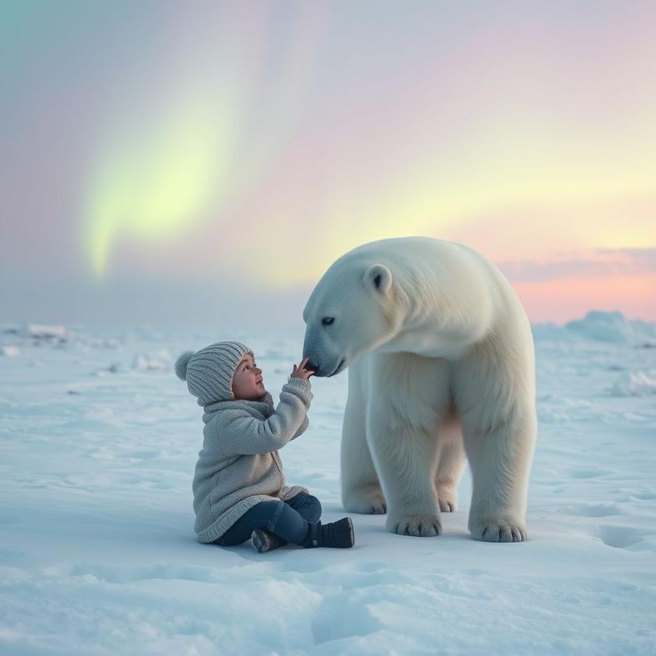 Dream : Seeing playing with a polar bear in a dream