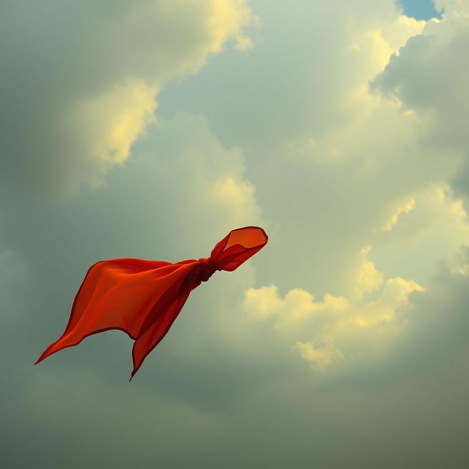 Dream : Seeing playing with a red handkerchief in a dream