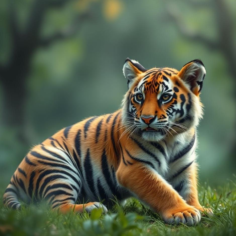 Dream : Seeing playing with a tiger cub in a dream