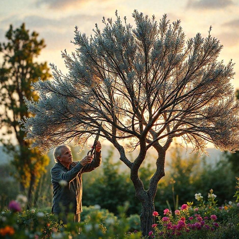 Dream : Seeing pruning an oleaster tree in a dream