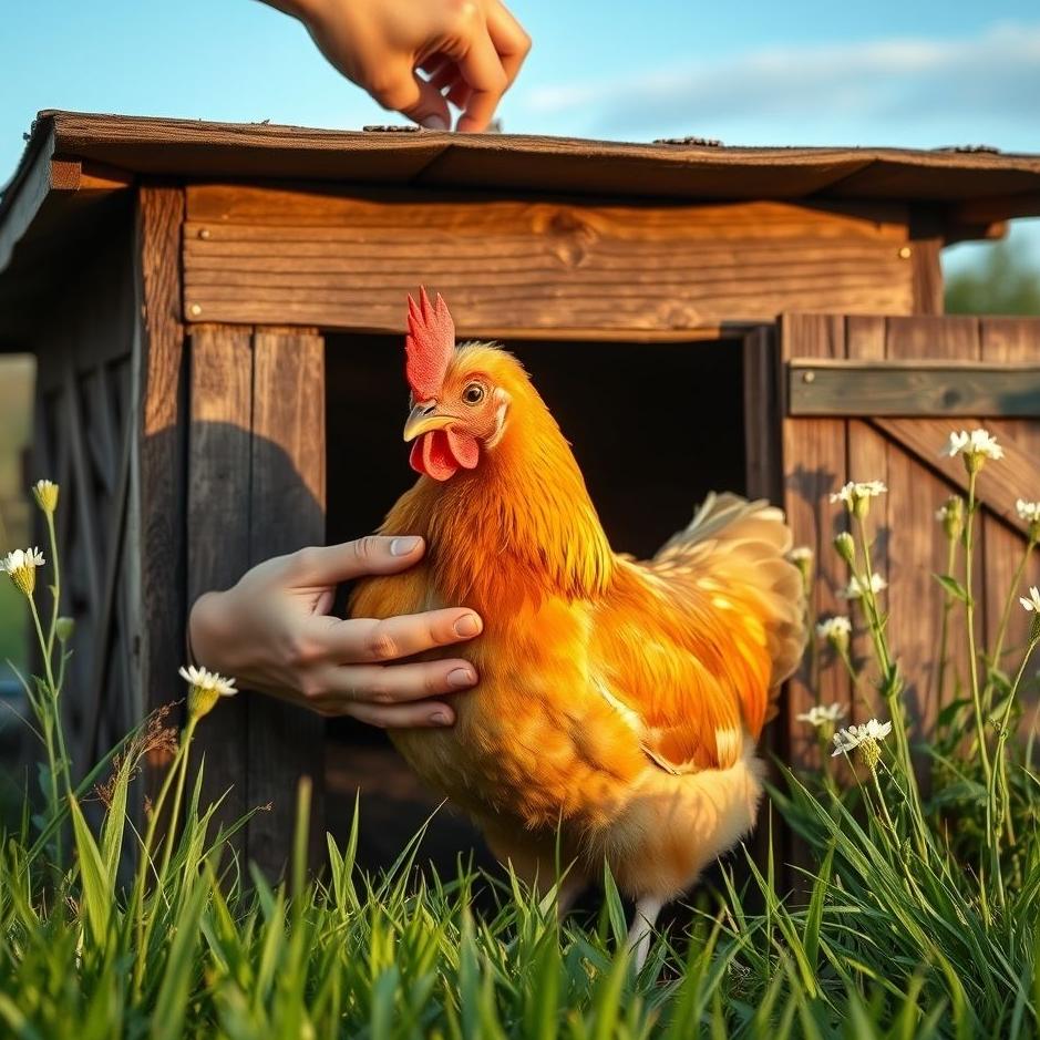Dream : Seeing putting a chicken in a coop in a dream