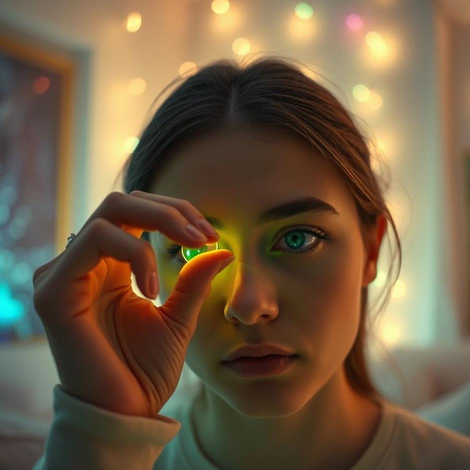 Dream : Seeing putting green lenses in your eyes in a dream