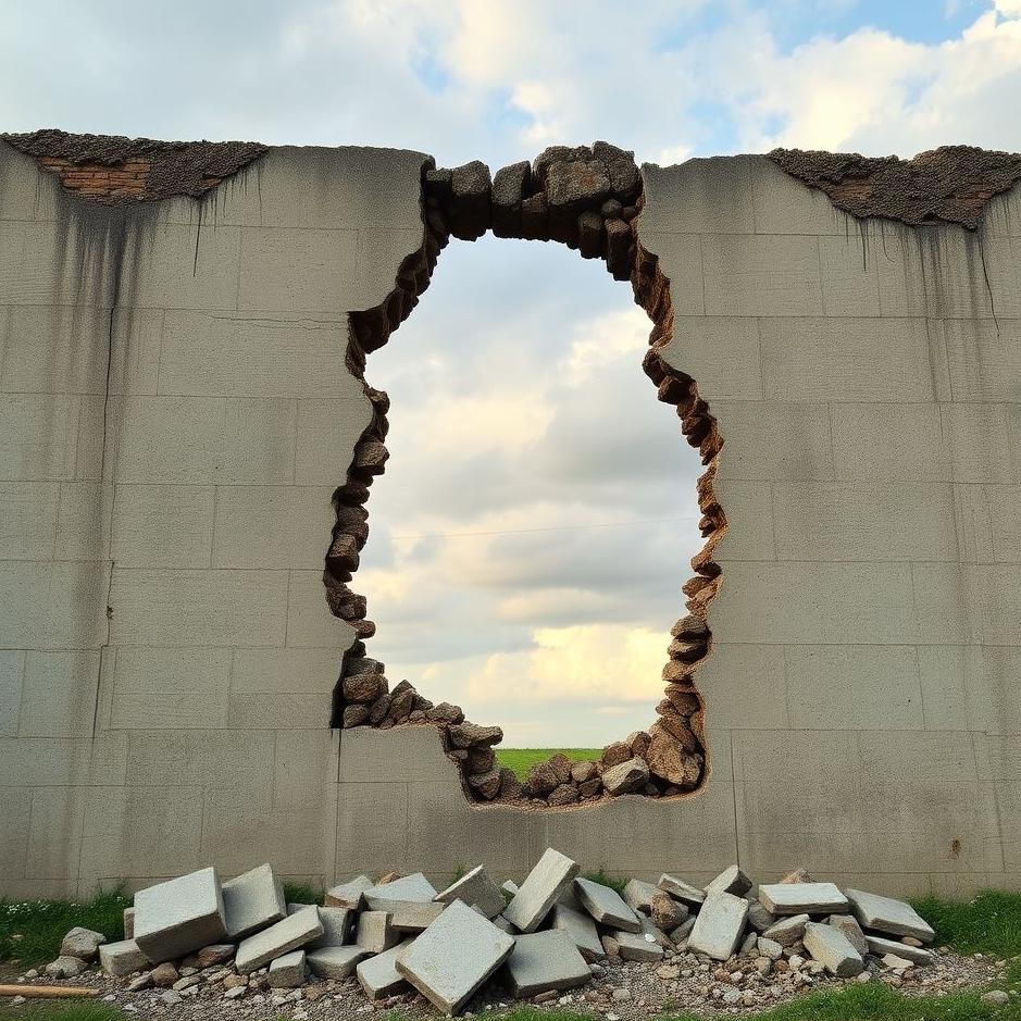 Dream : Seeing tearing down an old wall in a dream