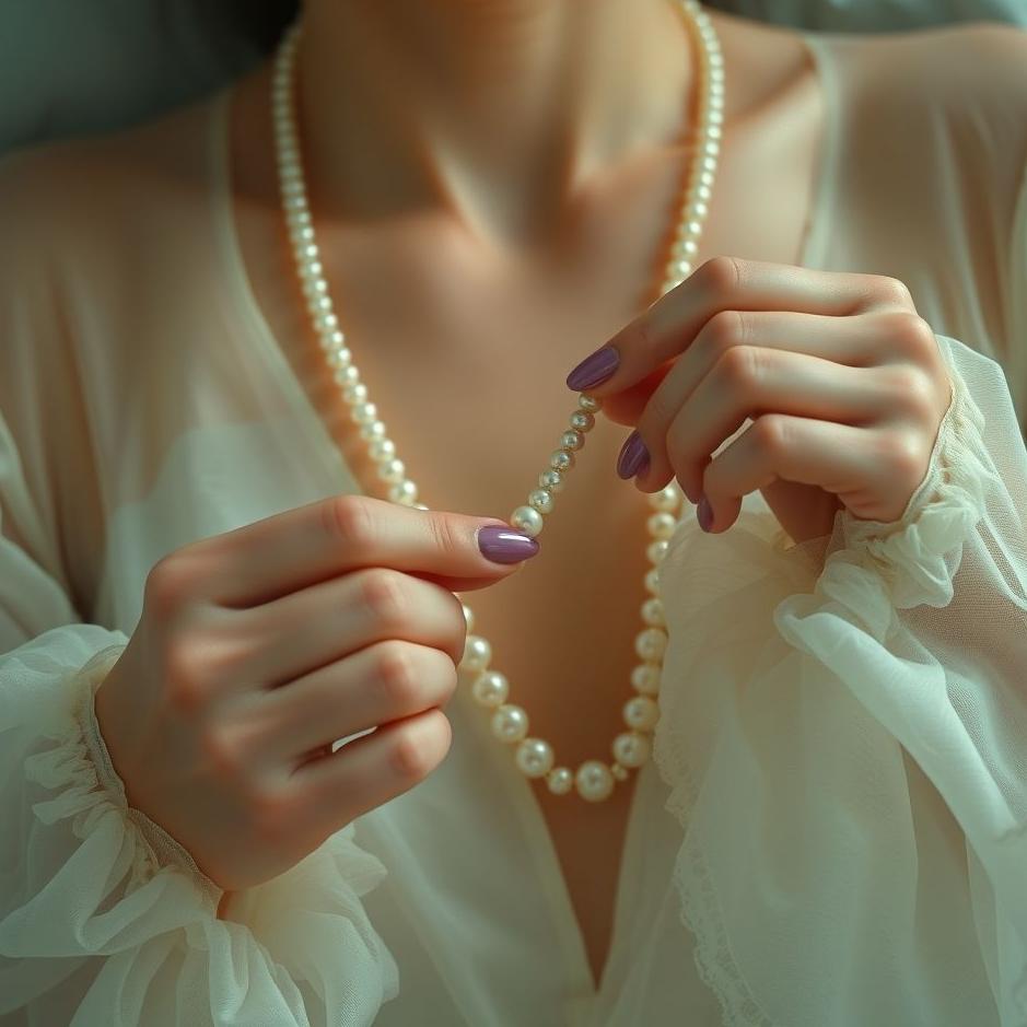 Dream : Seeing tearing off a pearl necklace in a dream