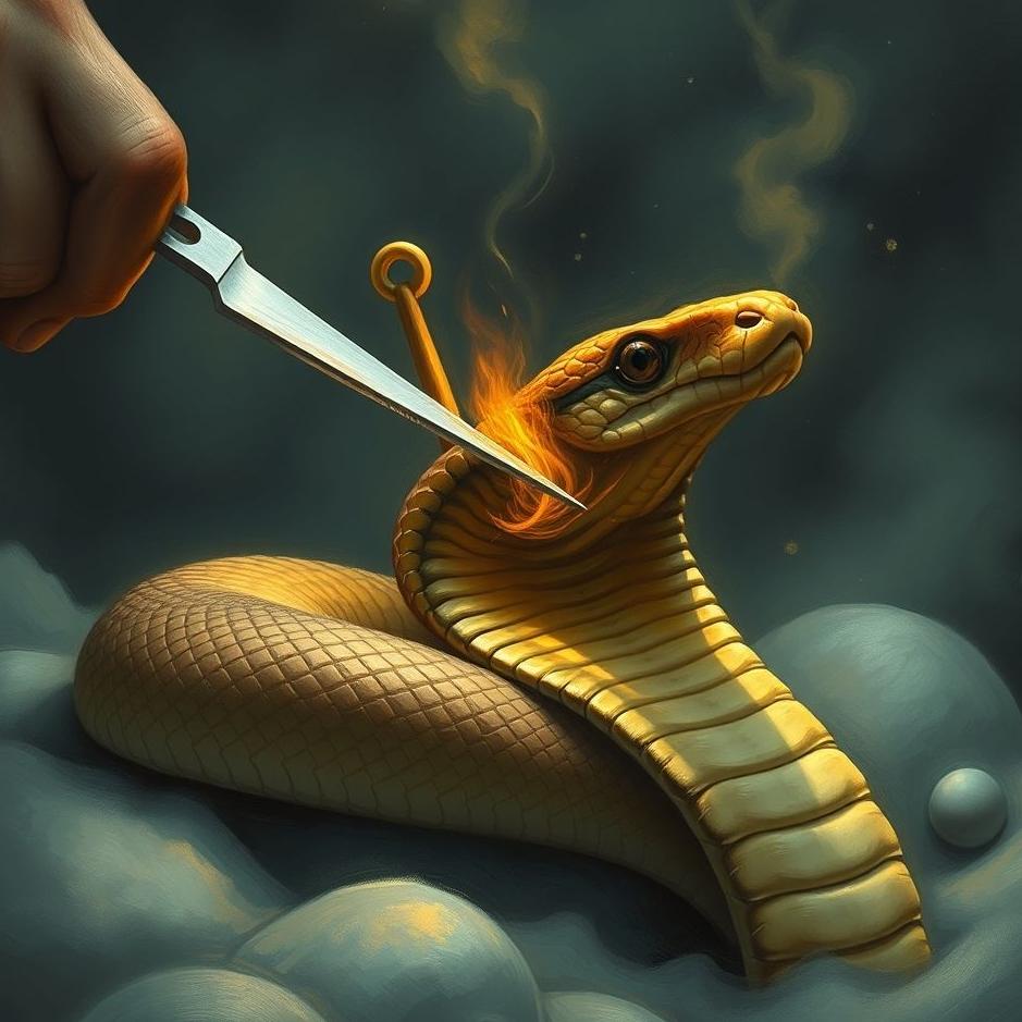 Dream : Seeing tearing off the head of a cobra snake in a dream