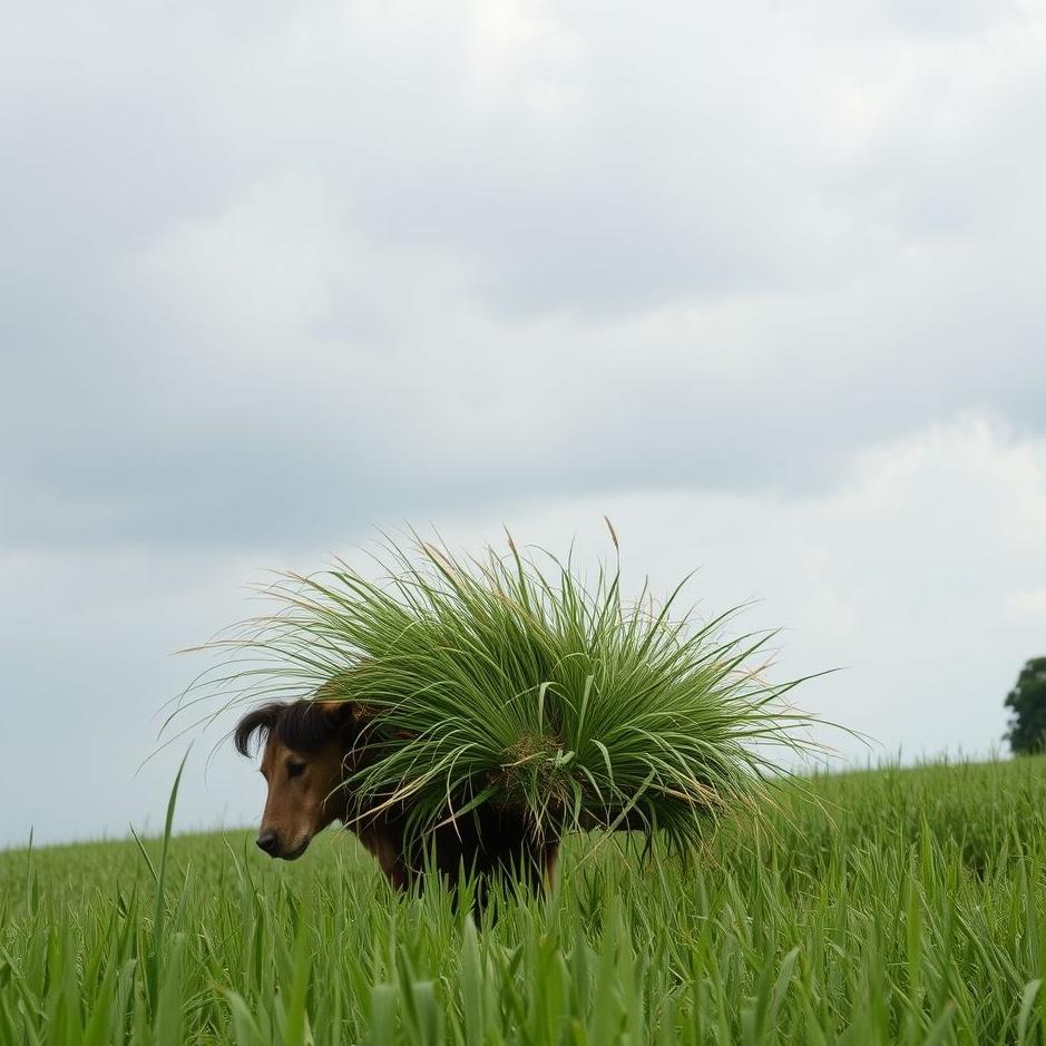 Dream : Seeing that you are carrying grass in your dream