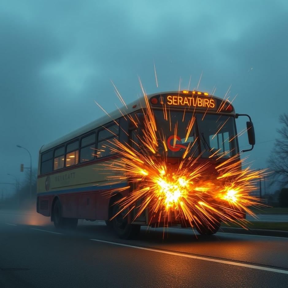 Dream : Seeing the brakes of a bus burst in a dream