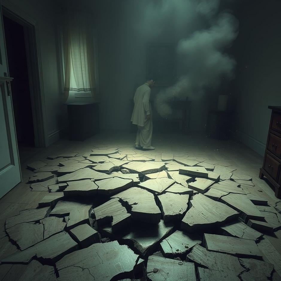 Dream : Seeing the floor of a room collapsing in a dream