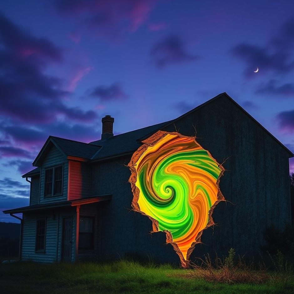 Dream : Seeing the wall of the house being split in a dream