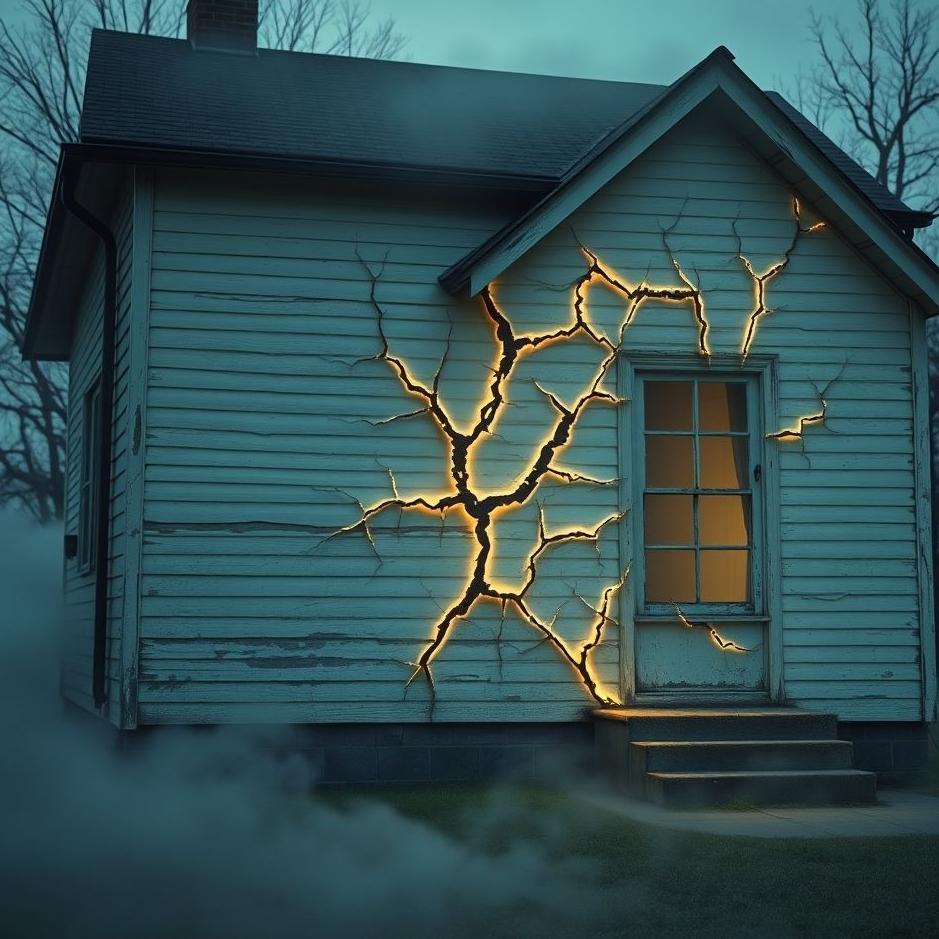 Dream : Seeing the wall of the house cracking in a dream