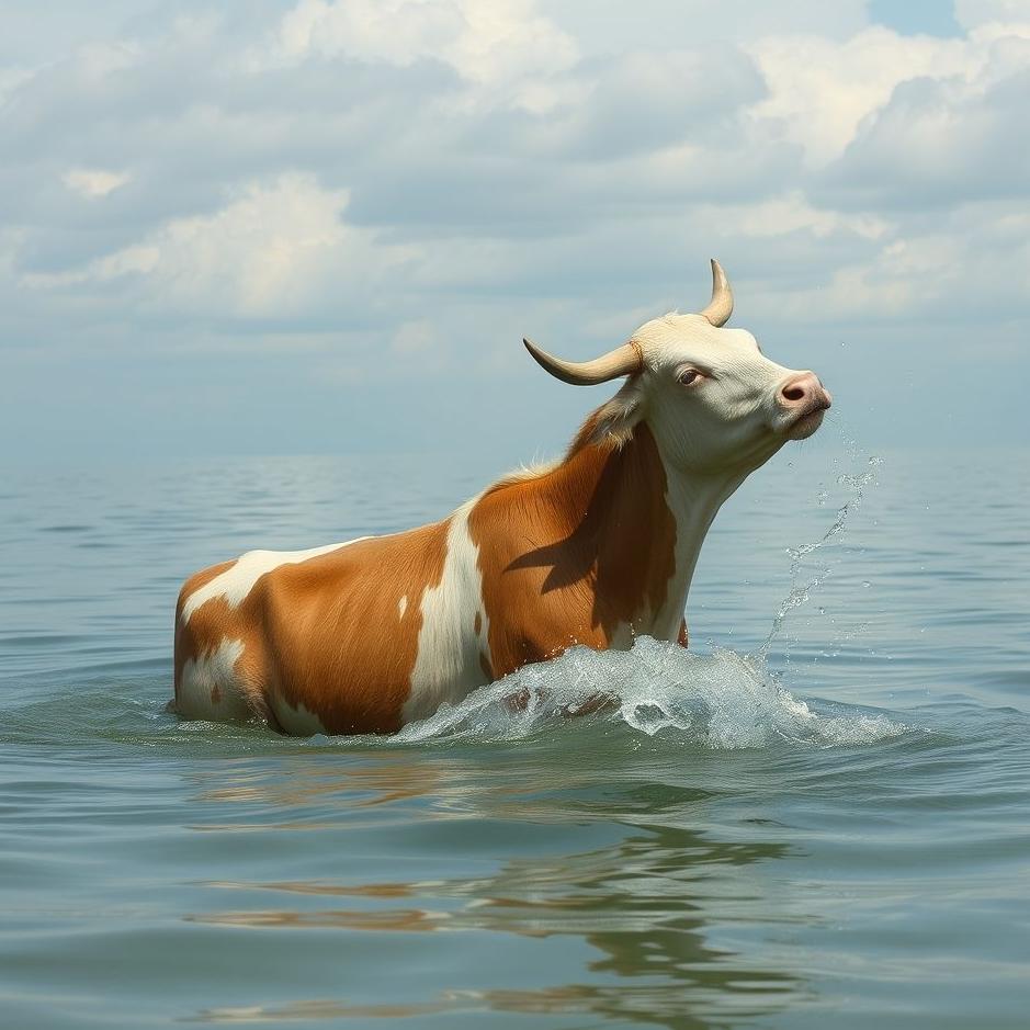 Dream : Seeing throwing a cow into water in a dream