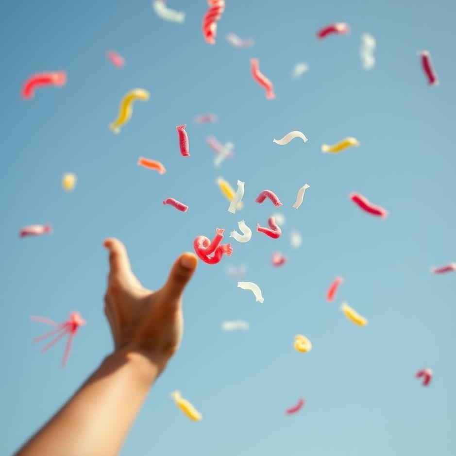 Dream : Seeing throwing candy in the air in a dream